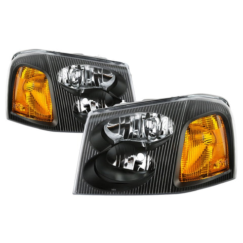 xTune 02-09 GMC Envoy OEM Style Headlights - Black (HD-JH-GEN02-AM-BK) - 9042652