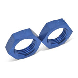 Russell Performance -12 AN Bulkhead Nuts 1 1/16in -12 Thread Size (Blue) - 661920