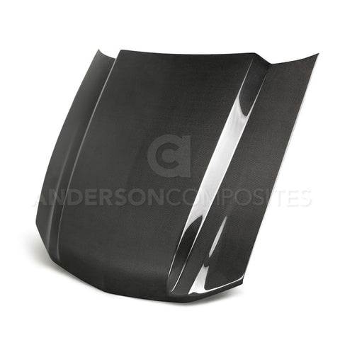 Anderson Composites 2013-2014 Ford Mustang Type-CJ Carbon Fiber Cowl Hood - AC-HD13FDMU-CJ