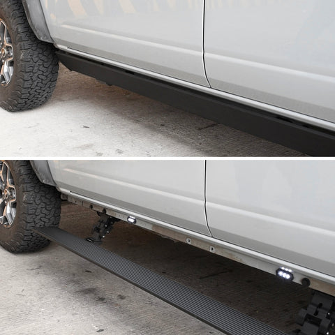 Go Rhino 15-19 Chev Silverado 2500HD/3500HD CC (Diesel) 4dr E-BOARD E1 Running Board Kit - Tex. Blk - 20405187PC