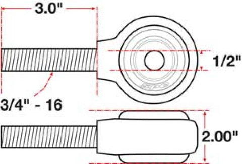 SPC Performance XAXIS Rod End Ball Joint - 15747