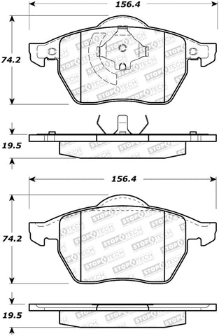 StopTech Street Brake Pads - 308.06870