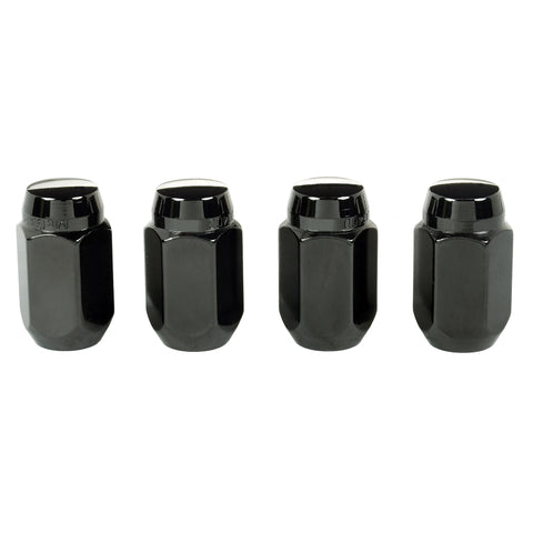 McGard Hex Lug Nut (Cone Seat) M12X1.5 / 13/16 Hex / 1.5in. Length (4-pack) - Black - 64031