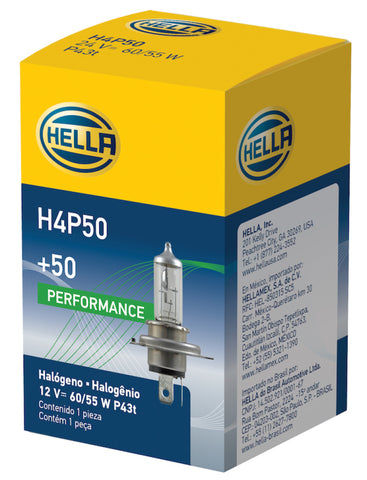 Hella Bulb H4 12V 60/55W P43t T4.625 +50 - H4P50