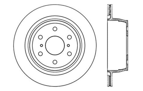 StopTech Drilled Sport Cryo Brake Rotor Right Rear 07-16 Chevy Silverado 1500 - 128.66065CR