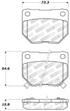 StopTech Performance 06-07 Subaru Impreza WRX (Exc STi) Rear Brake Pads - 309.04611