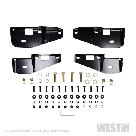 Westin 18-22 Jeep Wrangler JLU 4dr Platinum 4 Oval Nerf Step Bars - Tex. Blk - 21-4065