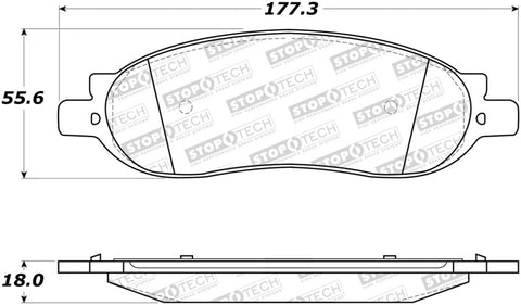 StopTech Street Brake Pads - 308.10680