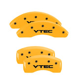 MGP Front set 2 Caliper Covers Engraved Front MGP Yellow finish black ch - 20003FMGPYL