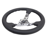 NRG Reinforced Steering Wheel (350mm / 3in. Deep) Blk Leather w/Hydrodipped Digi-Camo Spokes - RST-036DC-R