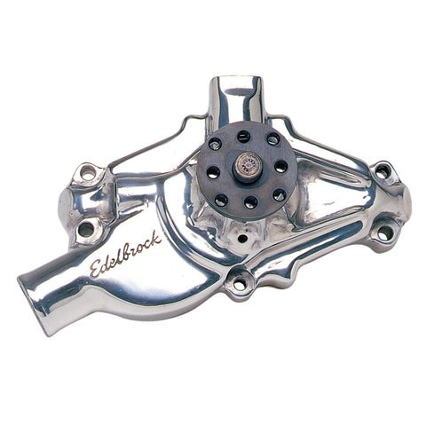 Edelbrock Water Pump High Performance Chevrolet 350 CI V8 Short Style Polished Finish - 8820