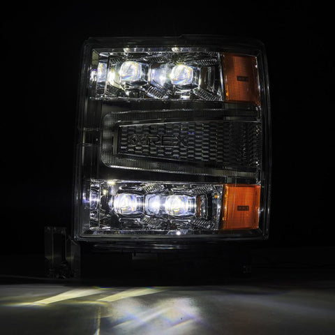 AlphaRex 04-15 Chevy 1500HD NOVA-Series LED Proj Headlights Chrome w/Activ Light/Seq Signal & SB DRL - 880240