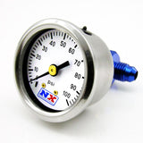 Nitrous Express Fuel Pressure Gauge (0-100 PSI w/Manifold) - 15512