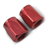 Russell Performance 2-Piece -8 AN Full Flow Swivel Hose End Sockets (Qty 2) - Polished and Red - 615530