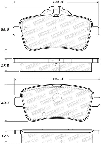 StopTech Street Brake Pads - Front - 308.16300