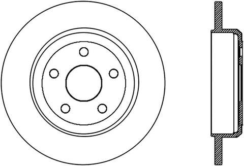 StopTech Drilled Sport Brake Rotor 11-17 Jeep Grand Cherokee (Excludes SRT8) - 128.58005L