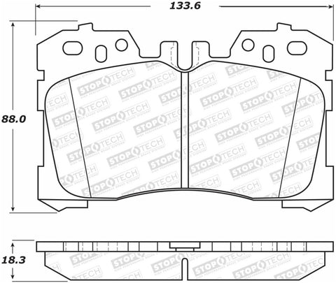 StopTech Street Brake Pads - 308.12820