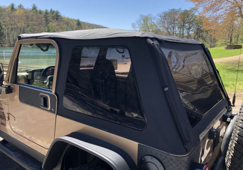 Rampage 18-21 Jeep Wrangler (JL) Unlimited Frameless TrailView Fastback Soft Top Kit - Black Diamond - 139535