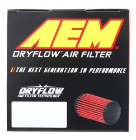 AEM Dryflow Air Filter - Round Tapered 5in Top OD x 6 Base OD x 5.563in H x 3in Flange ID - 21-203D-XK