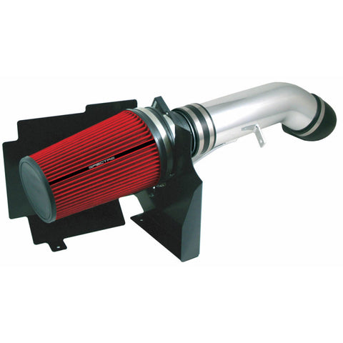 Spectre 99-07 GM Truck V8-4.8/5.3/6.0L F/I Air Intake Kit - Clear Anodized w/Red Filter - 9900