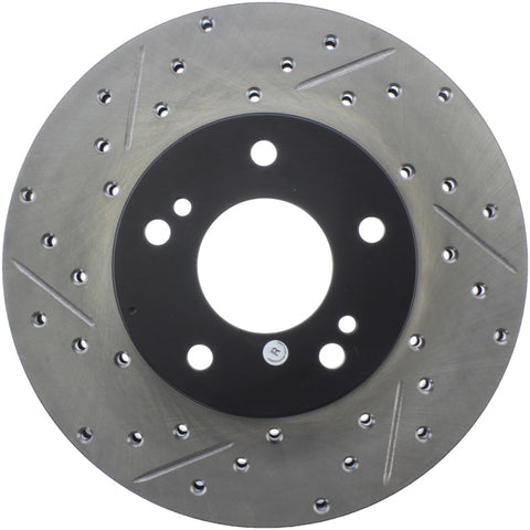 StopTech Power Slot 6/89-96 Nissan 300ZX Slotted & Drilled Right Front Rotor - 127.42050R