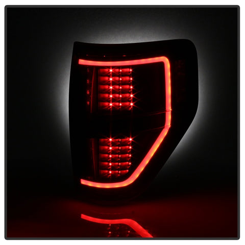 xTune 09-14 Ford F-150 Light Bar LED Tail Lights - Black (ALT-JH-FF15009-LBLED-BK) - 9042188