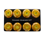 NRG Fender Washer Kit w/Color Matched M8 Bolt Rivets For Plastic (Rose Gold) - Set of 8 - FW-800RG