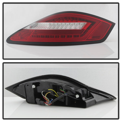 Spyder Porsche 987 Cayman 06-08 / Boxster 05-08 LED Tail Lights - Red Clear ALT-YD-P98705-LED-RC - 5083173