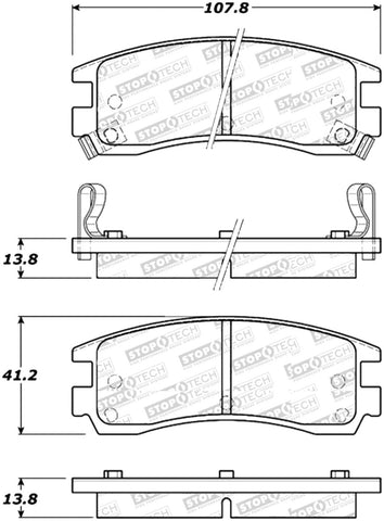 StopTech Street Select Brake Pads - 305.07140