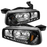 Xtune Dodge Charger 06-10 1Pc LED Crystal Headlights Black HD-ON-DCH05-1PC-LED-BK - 5017635