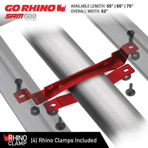 Go Rhino SRM 600 Basket Style Roof Rack 55in. - Tex. Blk - 5936055T