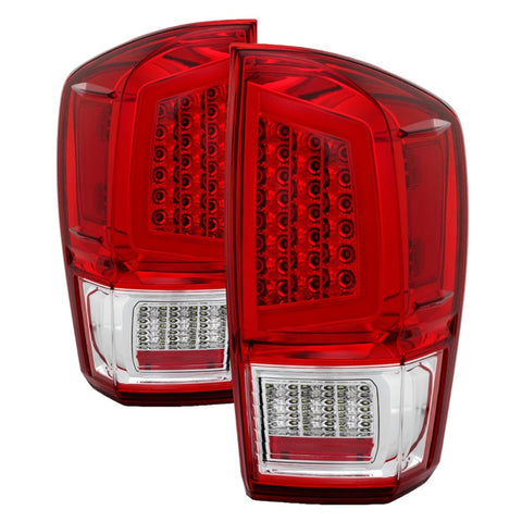 xTune 16-18 Toyota Tacoma Light Bar LED Tail Lights - Chrome (ALT-JH-TTA16-LBLED-C) - 9041709