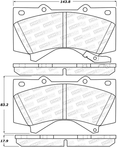 StopTech Street Select Brake Pads - 305.13130