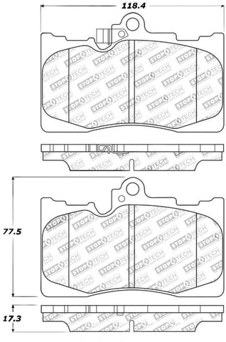 StopTech Performance 06 Lexus GS300/430 / 07-08 GS350 / 06-08 IS350 Front Brake Pads - 309.11180