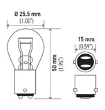 Hella BULB 1176A 12V 16/8W BA15d S8 - Min Qty 10 (211656701) - 1176A