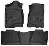 Husky Liners 07-12 Chevy Silverado/GMC Sierra Crew Cab WeatherBeater Combo Black Floor Liners - 98201