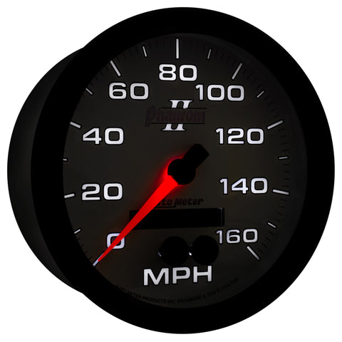 Autometer Phantom II 5in 0-140MPH In-Dash Electronic GPS Programmable Speedometer - 7581