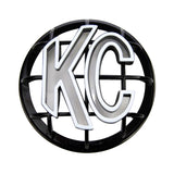 KC HiLiTES 5in. Round ABS Stone Guard for Apollo Lights (Single) - Black w/White KC Logo - 7217