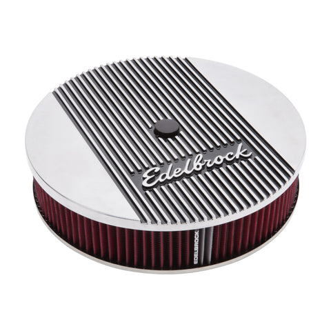 Edelbrock Air Cleaner Elite II 14In Diameter w/ 3In Element Standard Height Polished - 4268