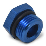 Russell Performance -4 AN Straight Thread Plug (Blue) - 660260