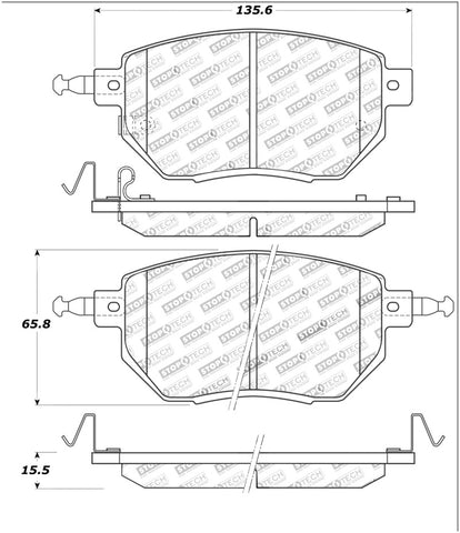 StopTech Street Touring 03-11/05 Infiniti / 05-06 Nissan Front Brake Pads - 308.09690