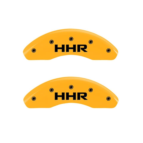 MGP 2 Caliper Covers Engraved Front & Rear HHR Yellow Finish Black Char 2010 Chevy HHR - 14230FHHRYL