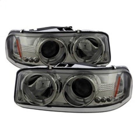 Spyder GMC Sierra 1500/2500/3500 99-06 Projector Headlights LED Halo LED Smoke PRO-YD-CDE00-HL-SMC - 5009371