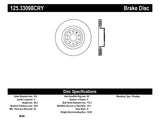 Stoptech 06-10 Audi A3 / 08-10 TT / 99-10 TT Quattro / 09 VW CC Front High Carbon CRYO-STOP Roto - 125.33098CRY