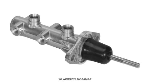 Wilwood Tandem Remote Master Cylinder - 7/8in Bore Ball Burnished - 260-14241-P