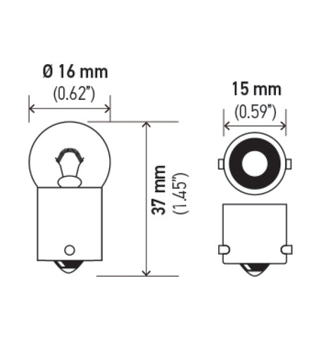 Hella Bulb 67 12V 8W 4CP BA15s G6 - 67