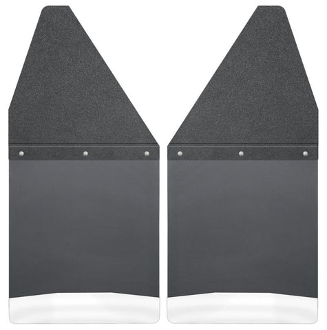 Husky Liners GM 99-16 Silverado/Sierra 12in W Black Top SS Weight Kick Back Front Mud Flaps - 17100