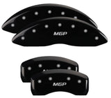 MGP 4 Caliper Covers Engraved Front & Rear MGP Black Finish Silver Characters 2019 Ford Edge - 10247SMGPBK