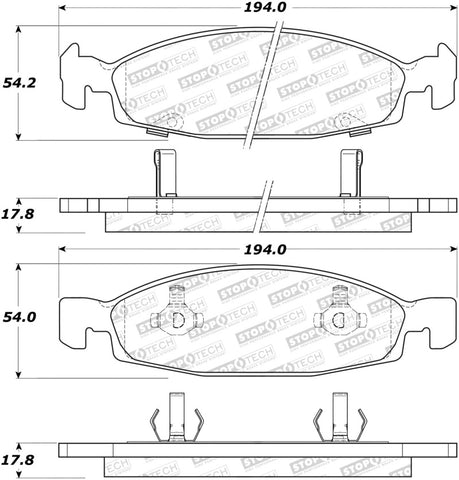 StopTech Street Brake Pads - 308.07900