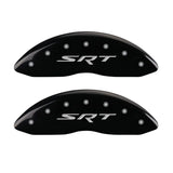 MGP 4 Caliper Covers Engraved Front & Rear SRT Black finish silver ch - 12088SSRTBK